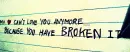 I can't love you
