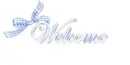 WELCOME BLUE BOW