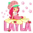 strawberry shortcake name tag