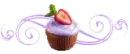 Strawberry lavander cupcake