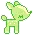 kawaii reindeer green