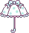 umbrella green dotted