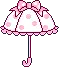 umbrella pink dotted