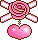 candied heart pink