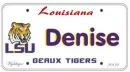 LSU License Plate - Denise