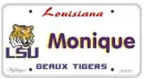 LSU License Plate - Monique