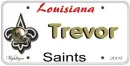 Saints License Plate - Trevor