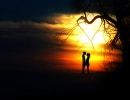 Lovers  at sunset