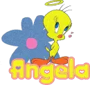 Angela Angel Tweety With Flower