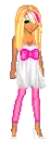pink white doll