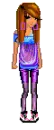 purple pants doll