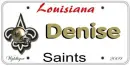 Saints License Plate - Denise