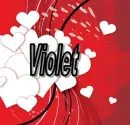 violet name tag