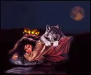 Indian Maiden with wolf