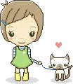 girl with kitty