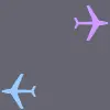 Purple & Blue Airplanes