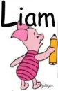 Piglet writing - Liam
