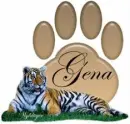 Tiger with name - Gena