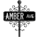 black street sign amber AVE