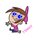 Timmy Turner with Blueprint eyes and Neon teeth