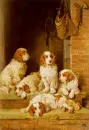 dog group sit together