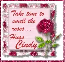Take time to smell the roses - Cindy