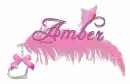 Pink feather Amber