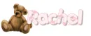 teddy bear with name Rachel