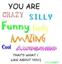 you are...