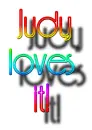 judy loves it rainbow