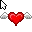 Flying Heart Cursor