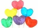 Rainbow Heart Suckers