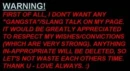 warning