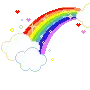 rainbow heart pop