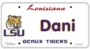 LSU License Plate - Dani