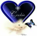 Kitten with blue heart - Cookie