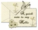 A quick note to say  hello