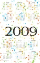 2009 calender paint splatter