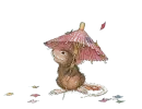 Mouse under umbrella