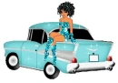 LADY ON A CAR