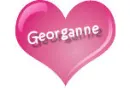 pink heart with name Georganne