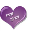 purple heart with hugs jirzie