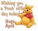 pooh bear with name April