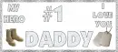 #1 Daddy with Silver Border (Military) 