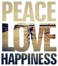 PEACE, LOVE, HAPPINESS