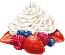 fruits and wippe cream tube