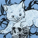 cat and skull
