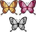 three buterflies