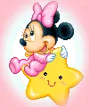 baby minnie mouse on a star