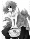 black and white anime girl